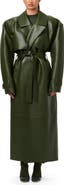 Naked Wardrobe Faux Leather Trench Coat