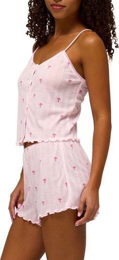 Somewhere Pointelle Camisole & Shorts Pajamas