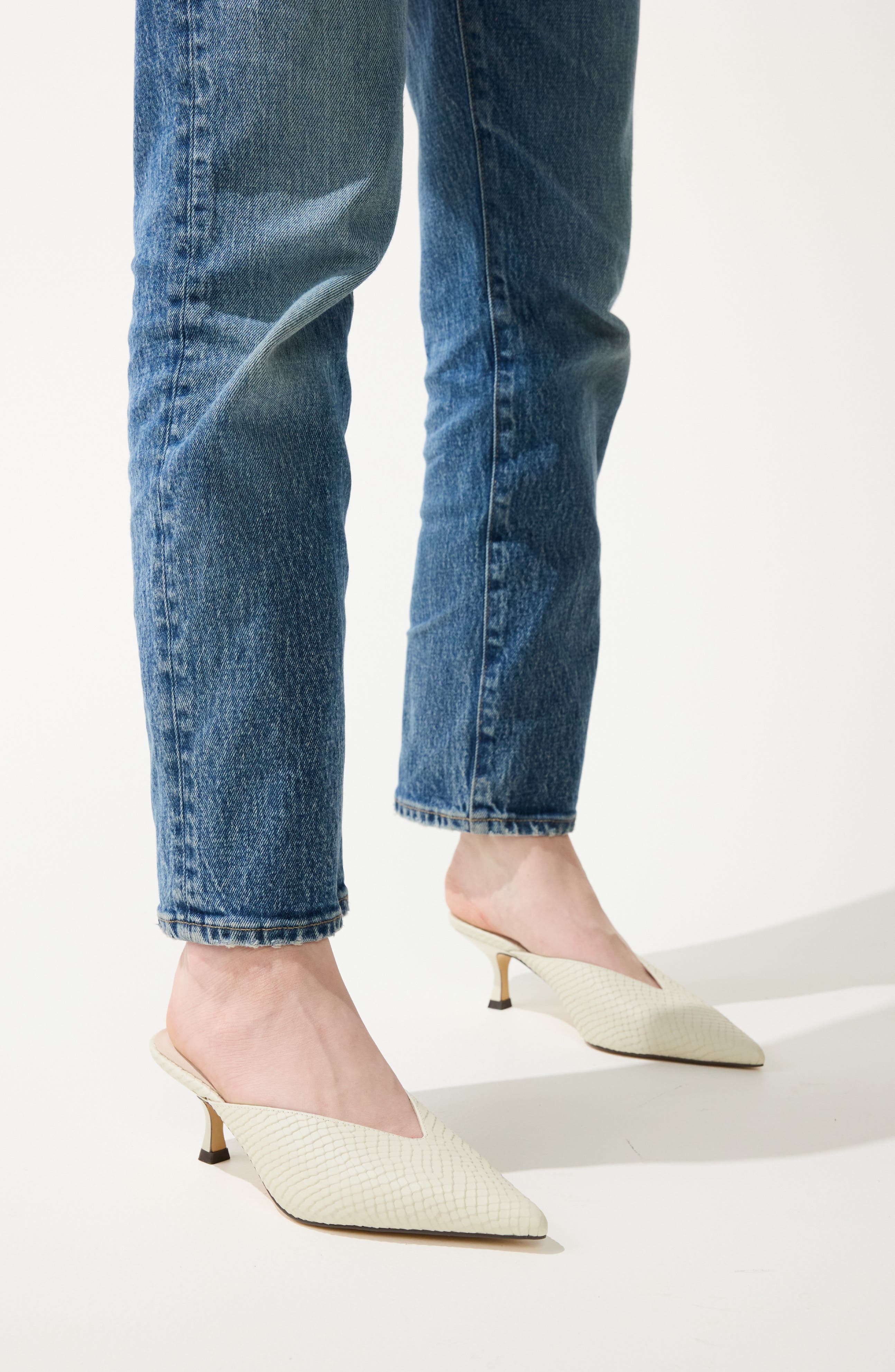 Remi Pointed Toe Kitten Heel Mule, Alternate, color, CREAM