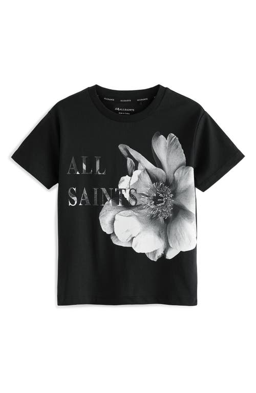 Smallsaints By Allsaints Kids' Presila Floral Cotton Graphic T-shirt In Black