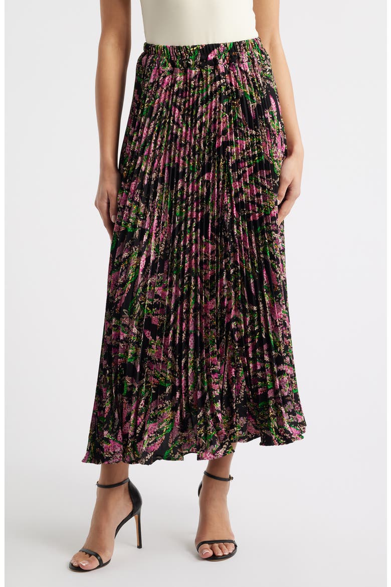 Luca Pleated Midi Skirt, Main, color, PINK