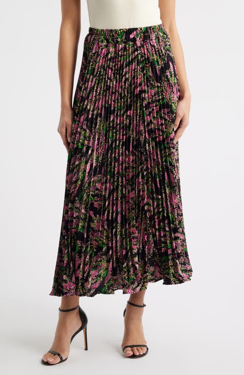 Luca Pleated Midi Skirt