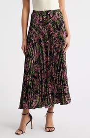 NIKKI LUND Luca Pleated Midi Skirt