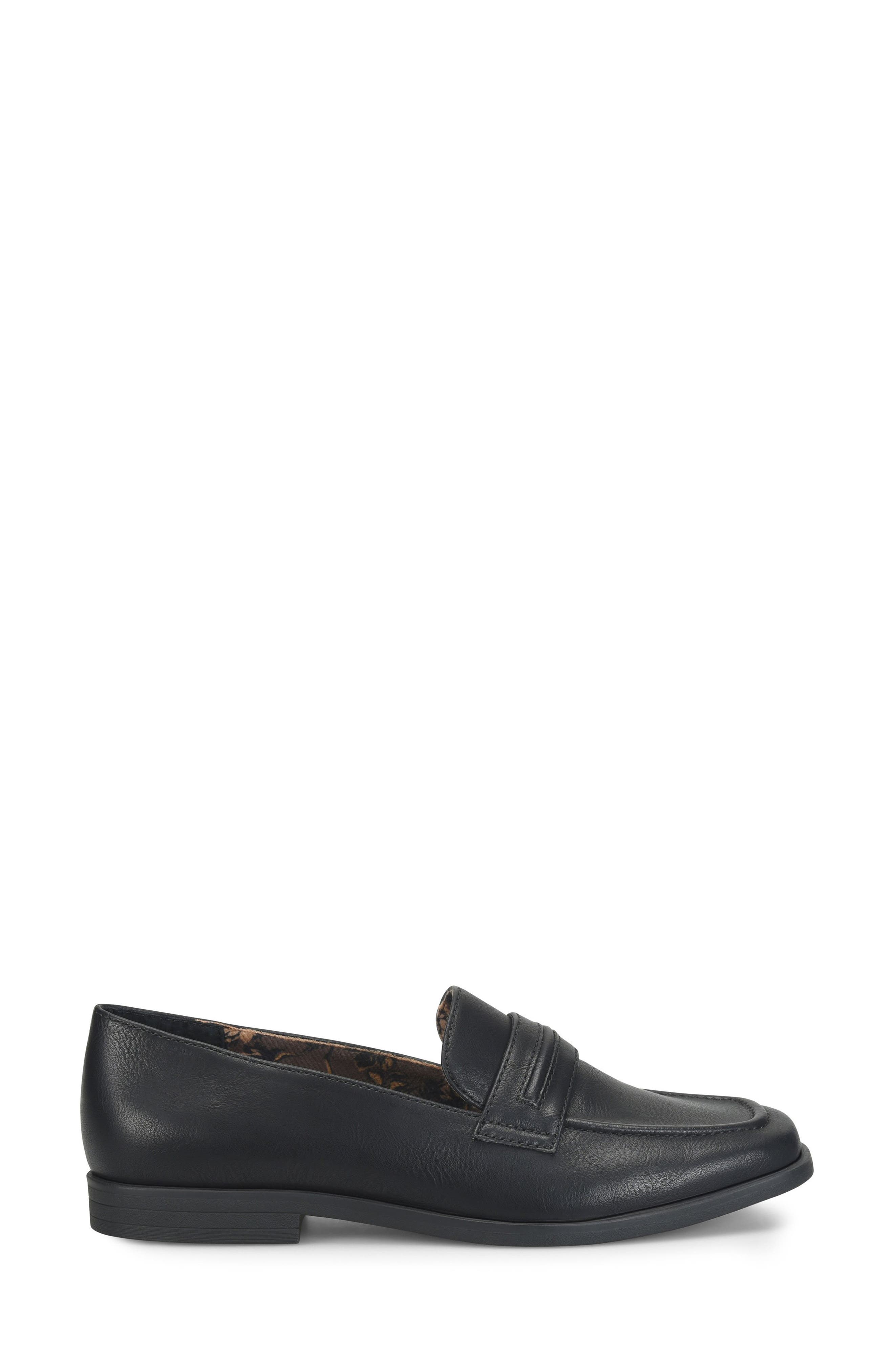Carabel Faux Leather Loafer, Alternate, color, BLACK
