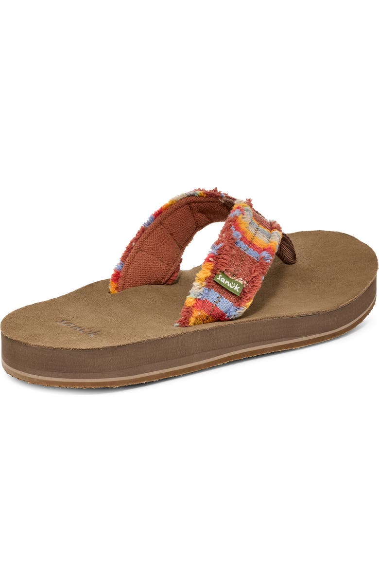 Sanuk 'Fraid Not' Flip Flop, Alternate, color, Kona Sunrise