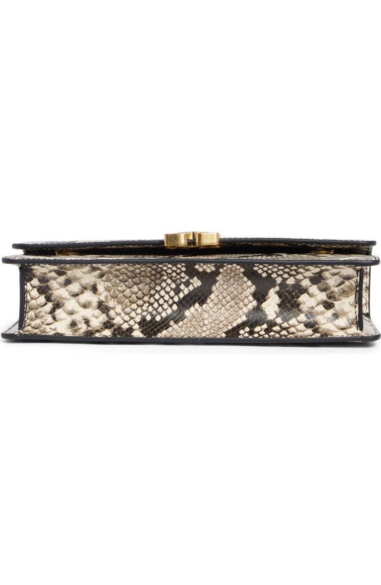 Off-White Jitney Snake Embossed Leather East/West Top Handle Bag, Alternate, color, Snake
