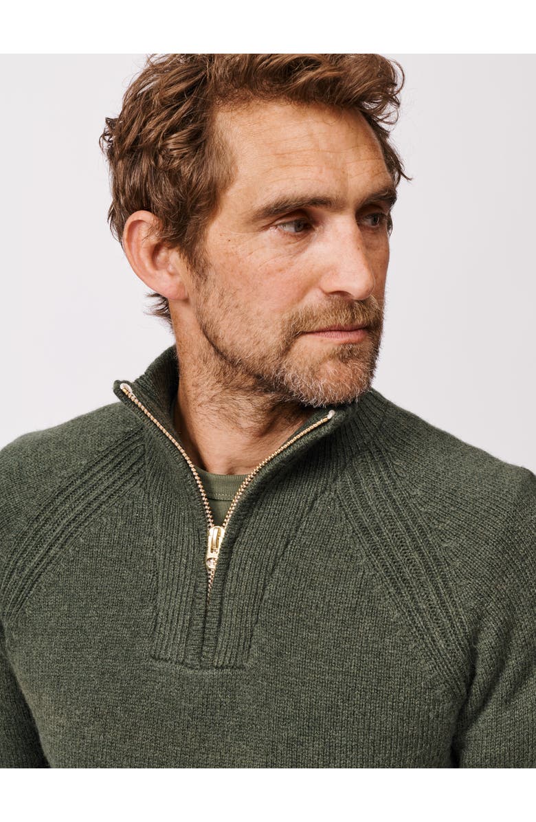 Aubin Pelham Zip Neck Sweater, Alternate, color, Dark Green
