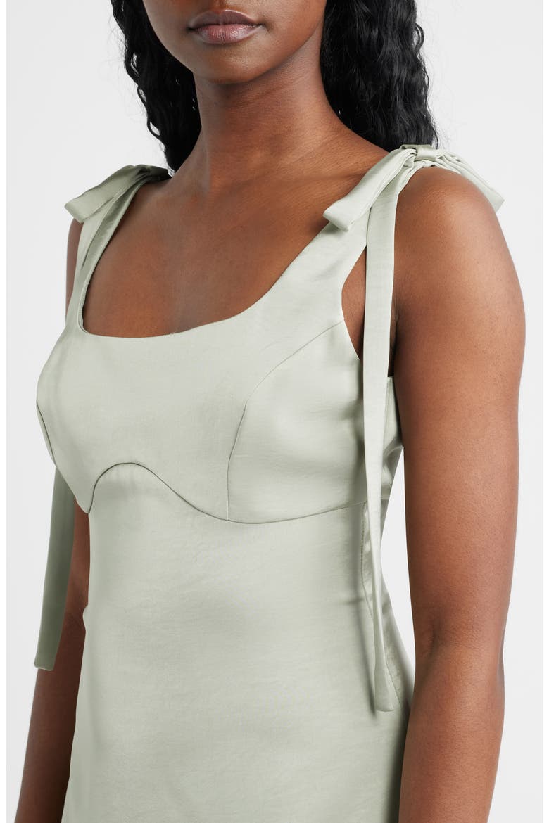 Carly Tie Strap Minidress, Alternate, color, SAGE