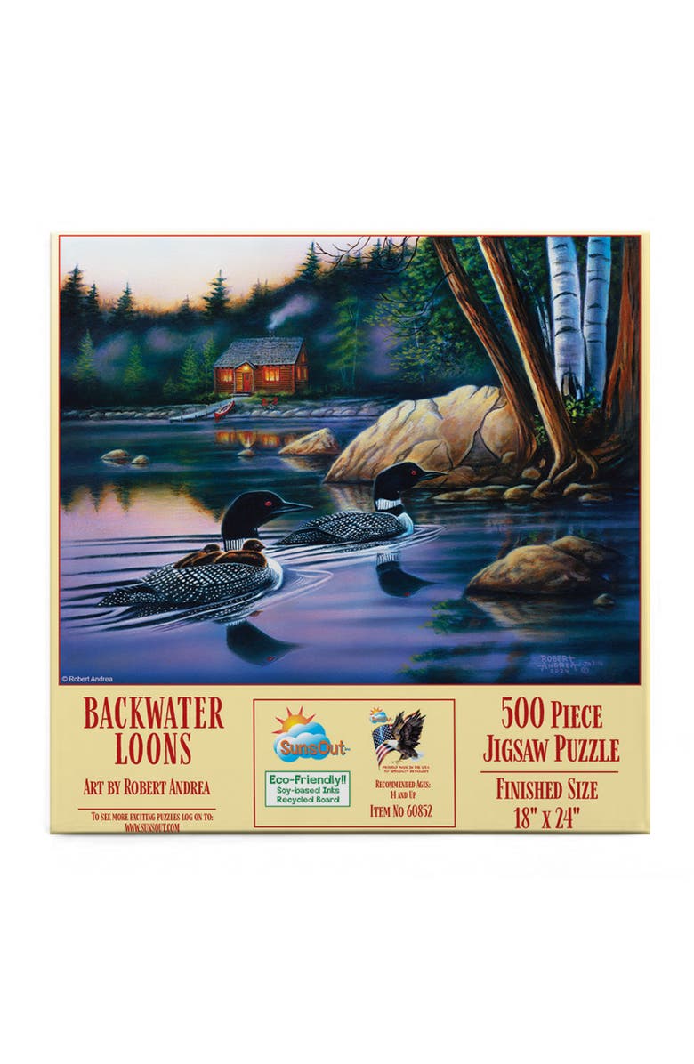 Sunsout Backwater Loons 500 piece Jigsaw Puzzle for Adults, Alternate, color, Multicolor