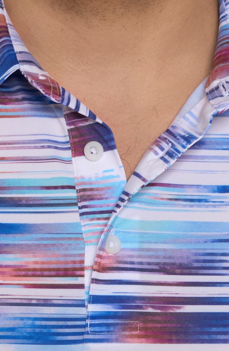 Robert Graham Watzmann Broken Stripe Performance Golf Polo, Alternate, color,