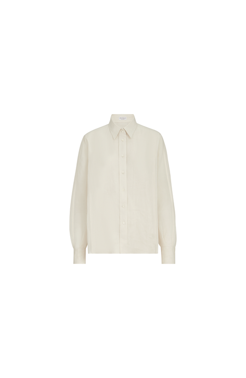 Linen and cotton organza shirt