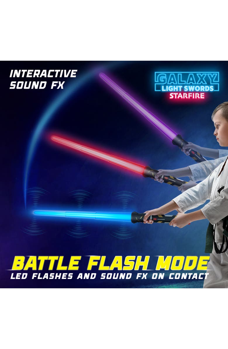 USA Toyz Galaxy Starfire Light Up Swords, Alternate, color, Multi Color