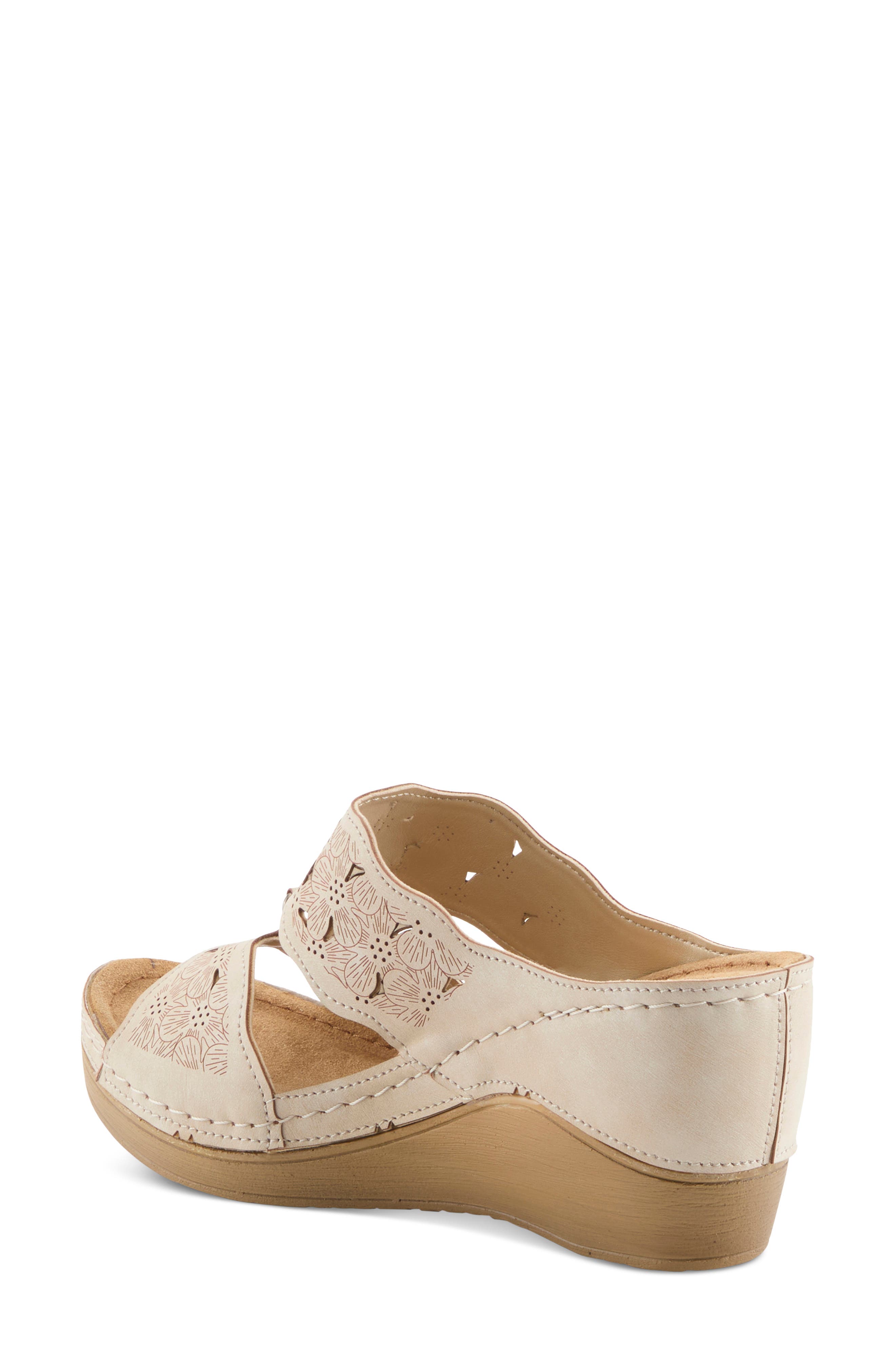 Dreiser Platform Wedge Slide Sandal, Alternate, color, BEIGE