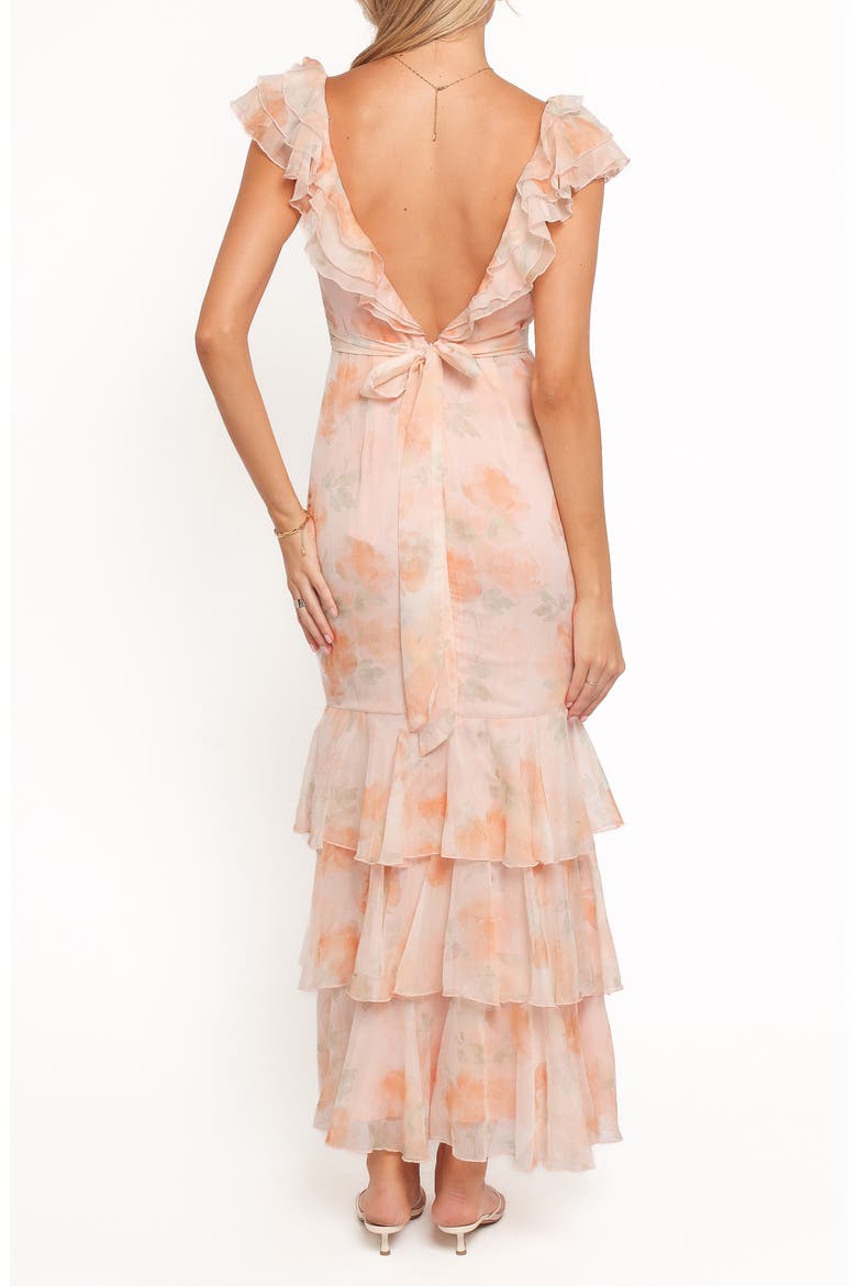 Lydia Ruffle Sleeveless Maxi Dress, Alternate, color, PINK FLORAL
