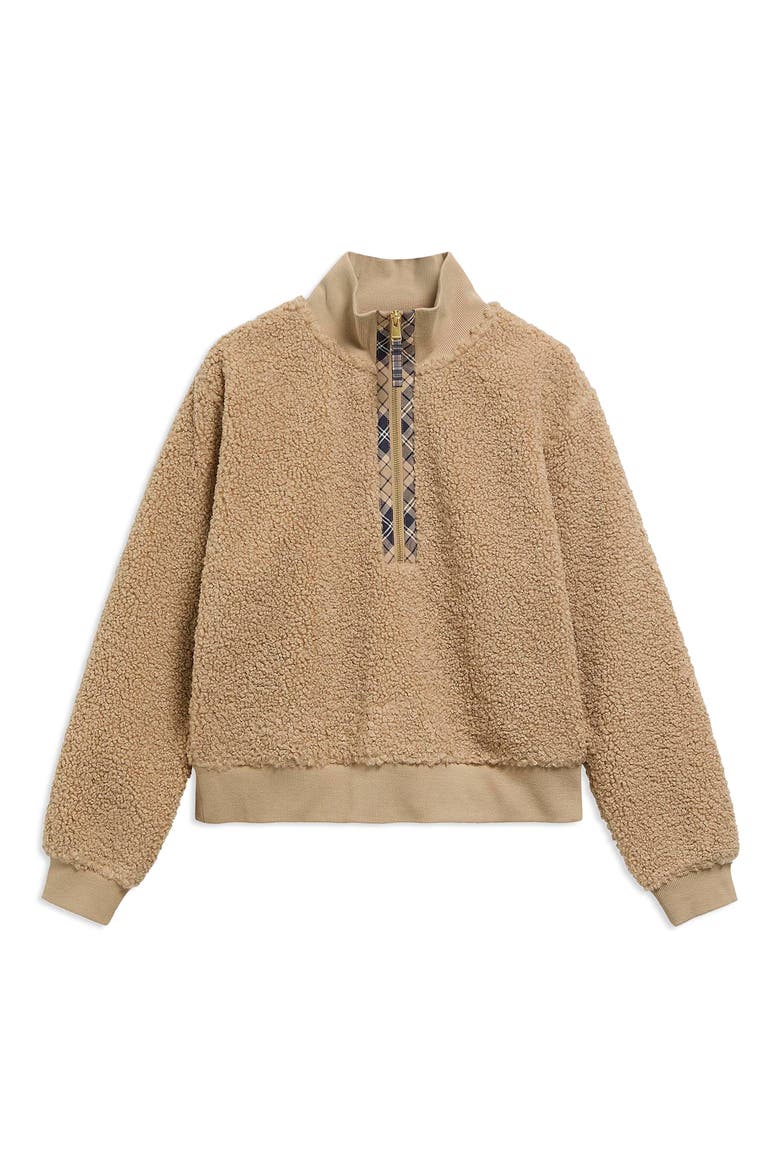 Fawne High Pile Fleece Pullover, Alternate, color, WARM TRENCH