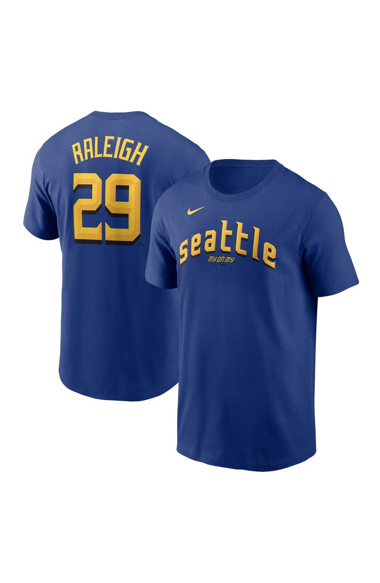 Nike Men's Nike Cal Raleigh Royal Seattle Mariners City Connect Fuse Name & Number T-Shirt, Main, color, Royal