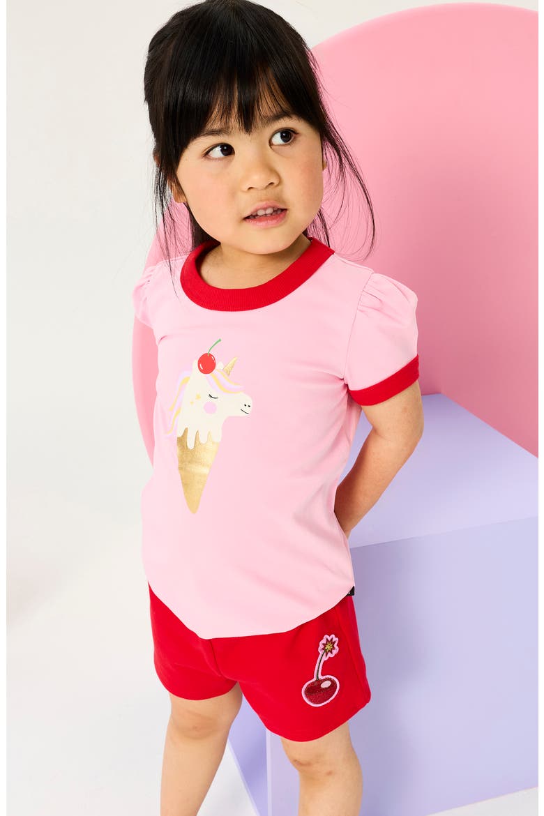 Kids' Terry Shorts, Alternate, color, WASHED RED