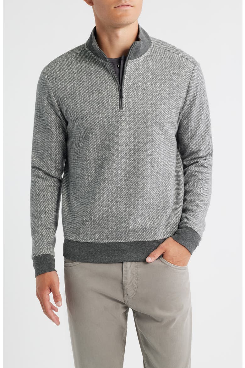 Cedro Quarter Zip Pullover, Main, color, GREY