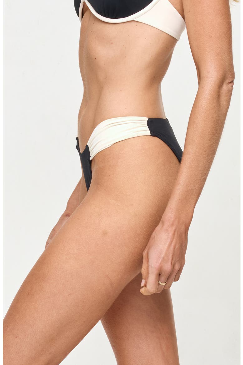 Dolce Full Bikini Bottoms, Alternate, color, BLACK/ CREAM