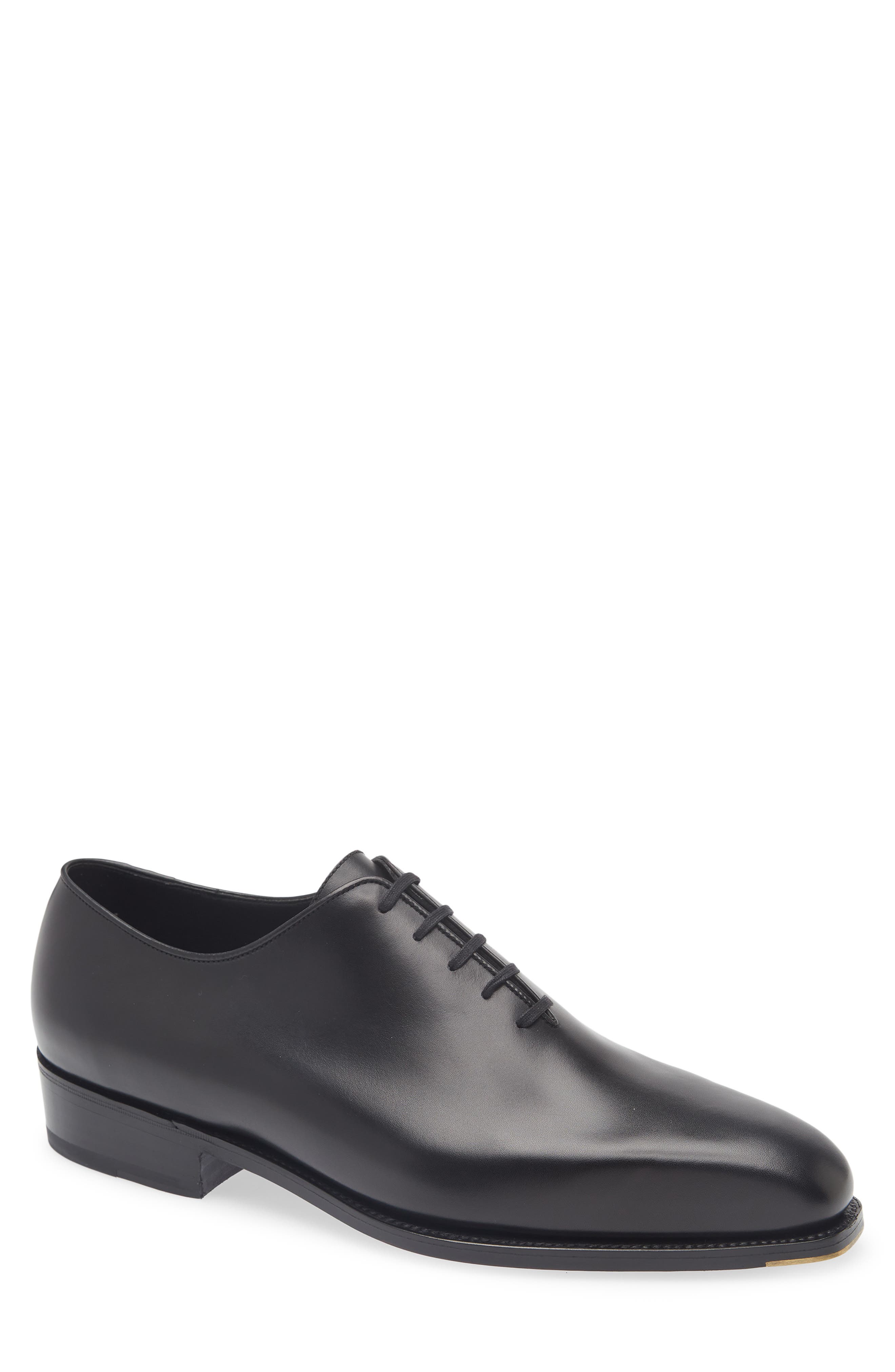 JM WESTON Fusain Cycliste Wholecut Oxford, Main, color, Black Boxcalf