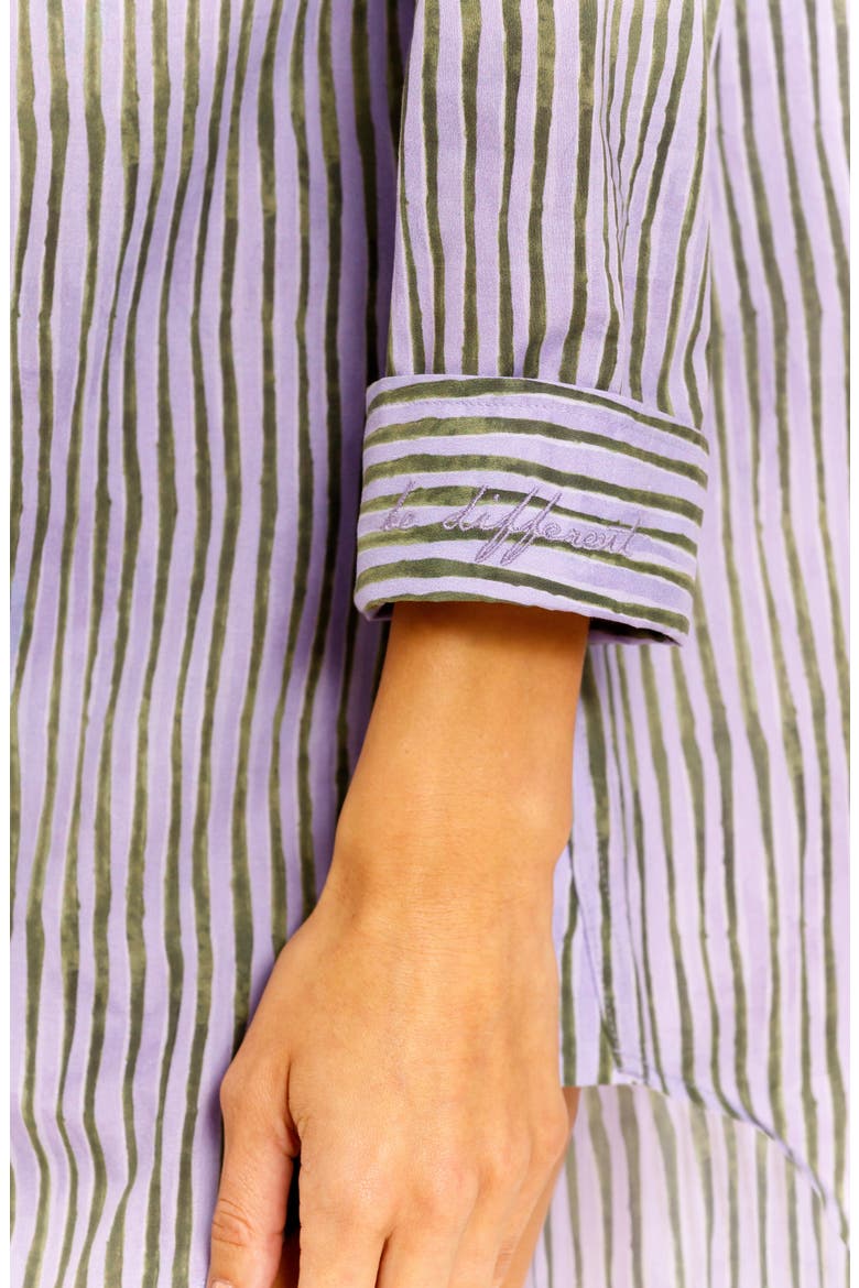 Sissy Seagrass & Waves Cotton Nightgown, Alternate, color, PURPLE