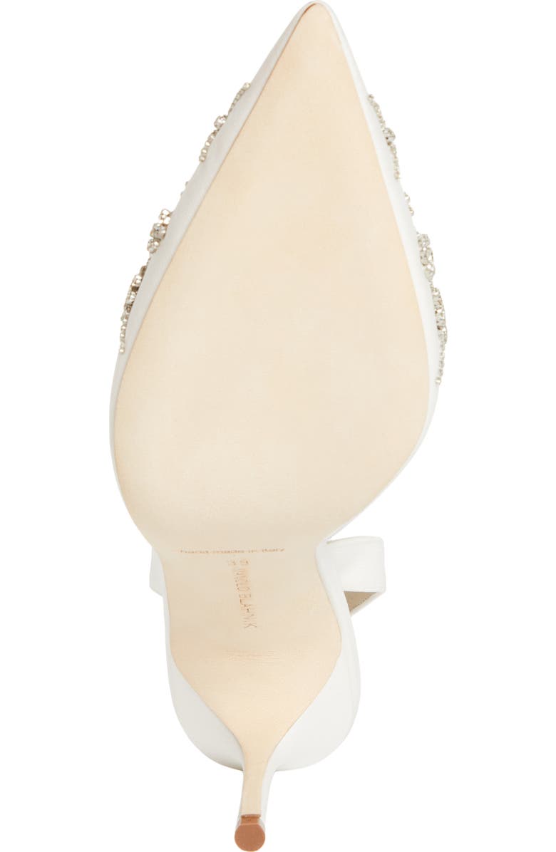 Manolo Blahnik Ralyne Embellished Slingback Pump, Alternate, color, Cream