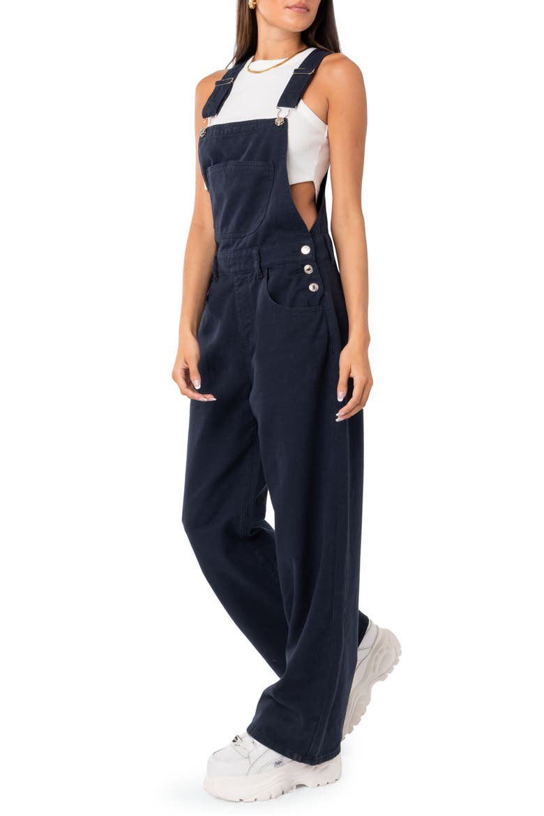 Sk8ter Wide Leg Denim Overalls, Alternate, color, BLUE