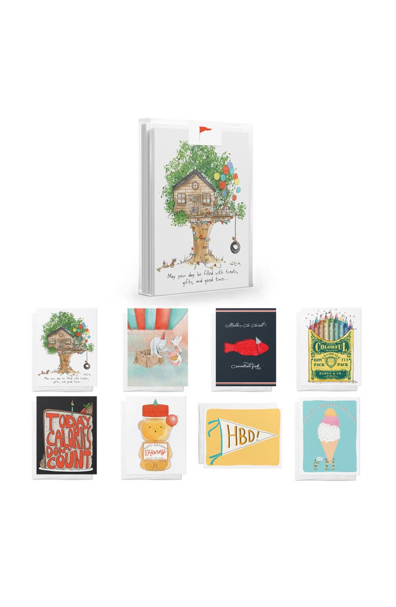 Ramus & Co Party Time Birthday Greeting Card Pack Assorted Set, Main, color, Multi-Pack