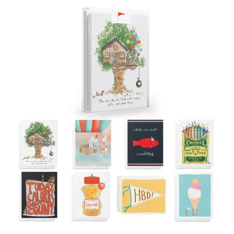 Party Time Birthday Greeting Card Pack Assorted Set (8 ct.)
