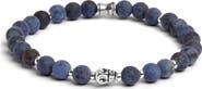 Jonas Studio Men's Skull Semiprecious Bead Bracelet