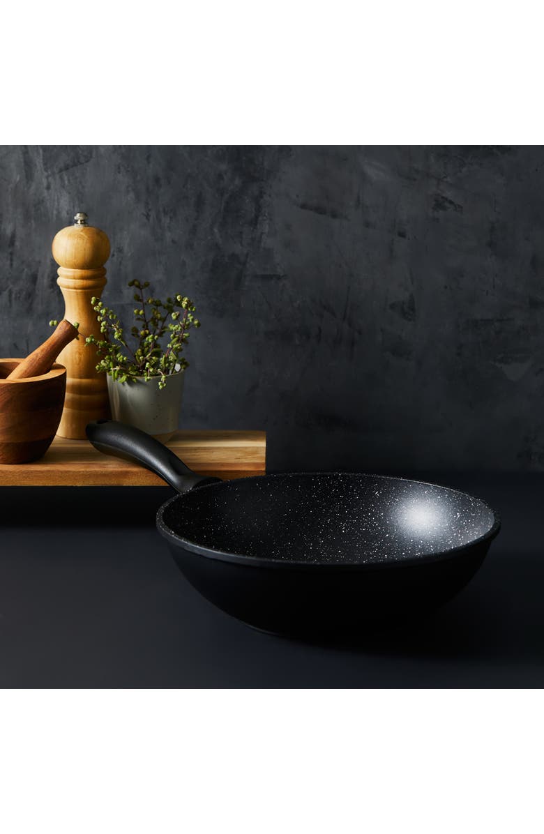 Cuisine::pro<sup>®</sup> STONE<sup>™</sup> 3.7 Qt Wok with Lid, Alternate, color, Black