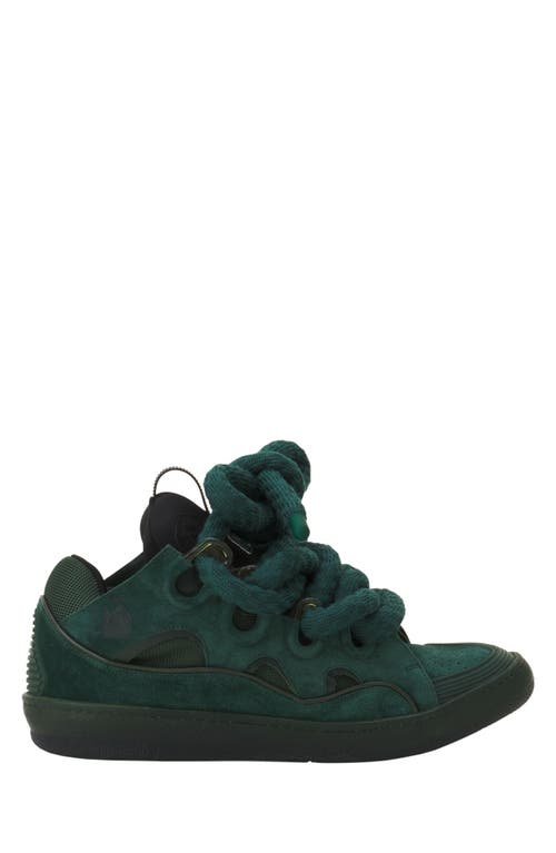 Lanvin Curb Sneakers In Leather With Snake Laces In Multi