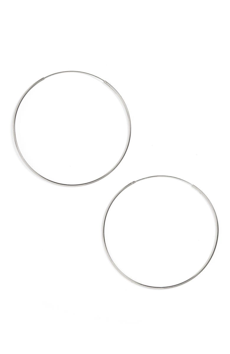 Argento Vivo Sterling Silver Argento Vivo Extra Large Endless Hoop Earrings, Alternate, color, Silver