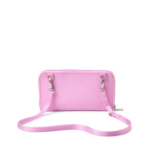 Baggallini Rfid Phone Wallet Crossbody Bag In Hibiscus Pink