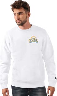 STARTER Men's Starter White Los Angeles Chargers Classic Puro Crew Neck Sweatshirt
