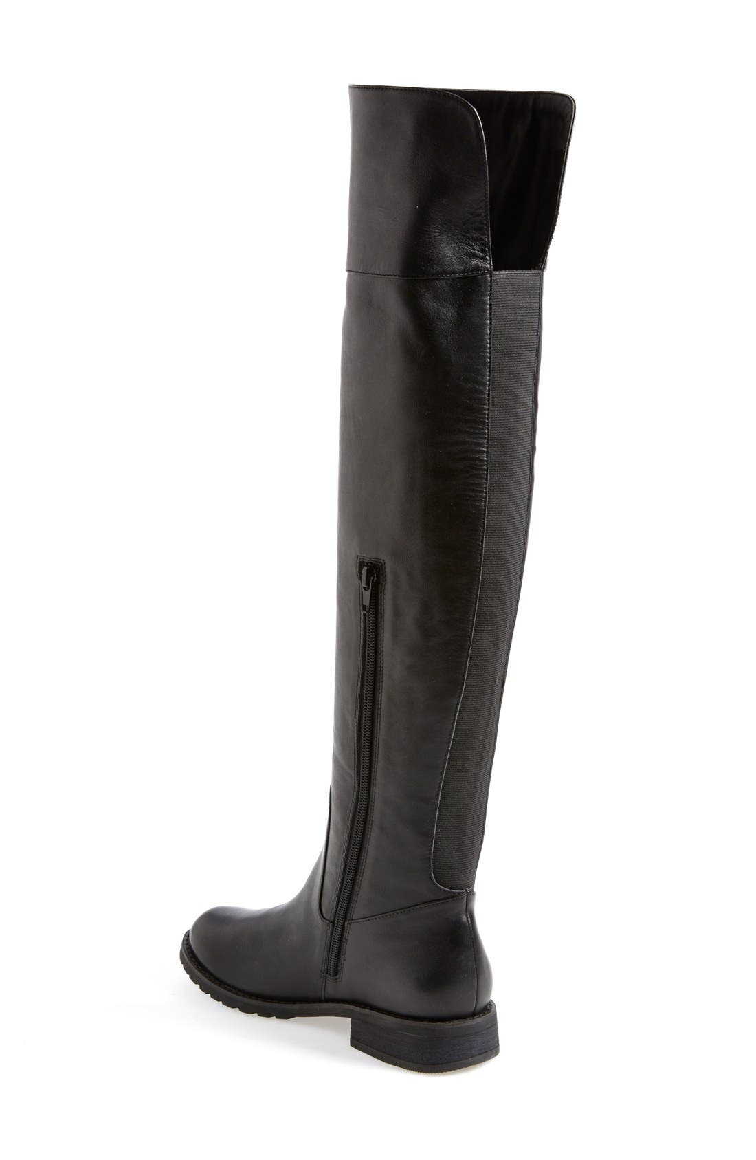 'Holgate' Over the Knee Boot, Alternate, color, BLACK