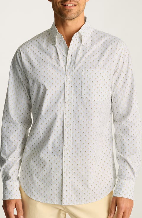 Everyday Slim Fit Floral Stretch Cotton Button-Down Shirt
