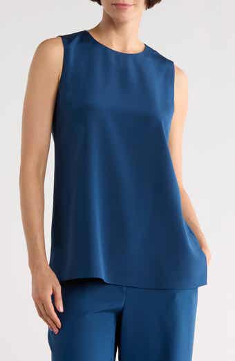 Adela Sleeveless Stretch Silk Blouse