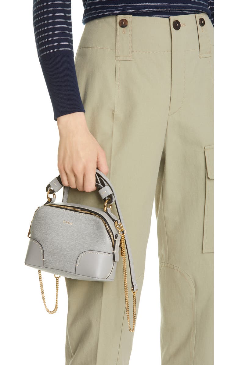 Chloé Mini Daria Hearty Floral Print Leather Crossbody Bag, Alternate, color,