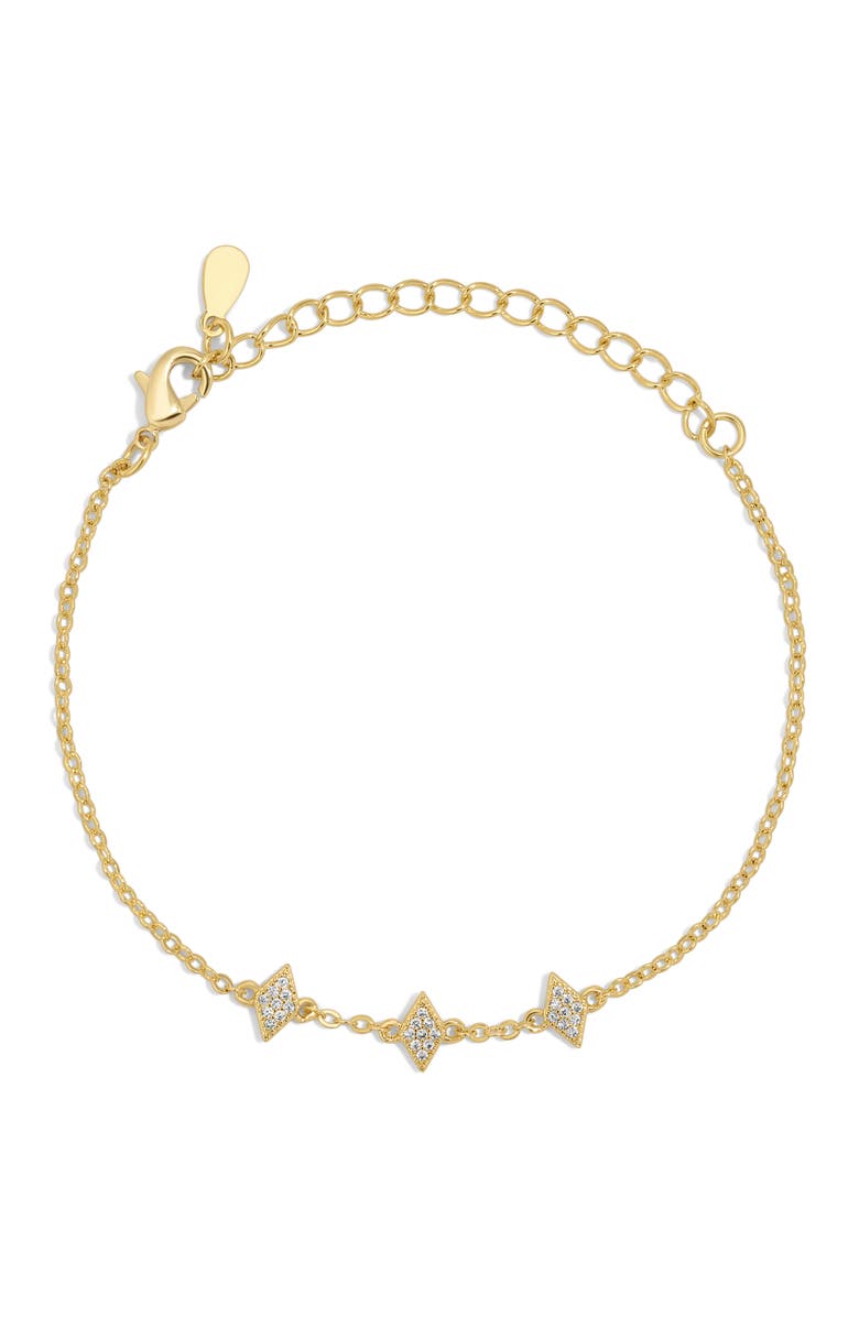 Mazin Jewels Triple Spark Bracelet, Main, color, Yellow Gold