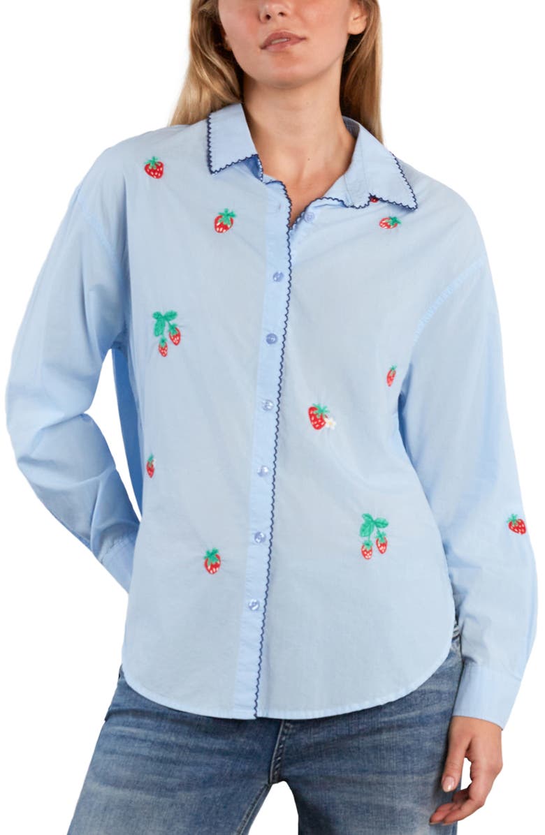 Billy T Strawberry Kisses Button-Up Shirt, Main, color,