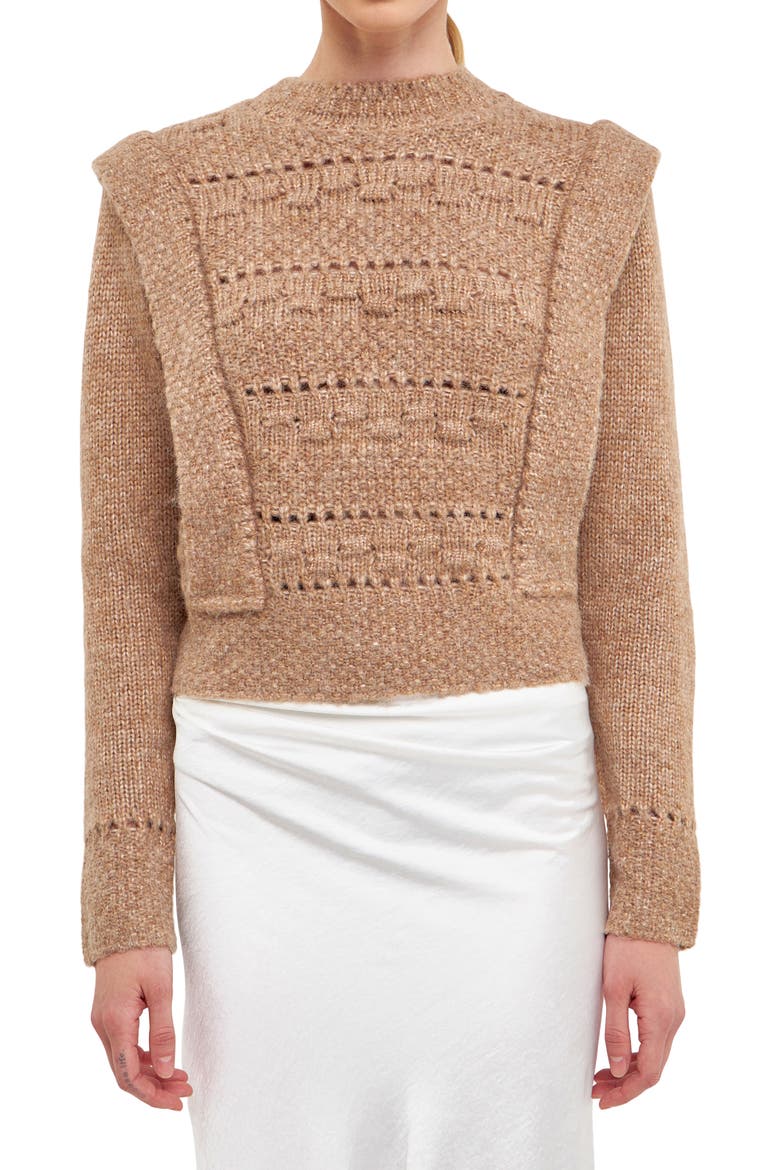 Chunky Knit Sweater, Alternate, color, TAUPE