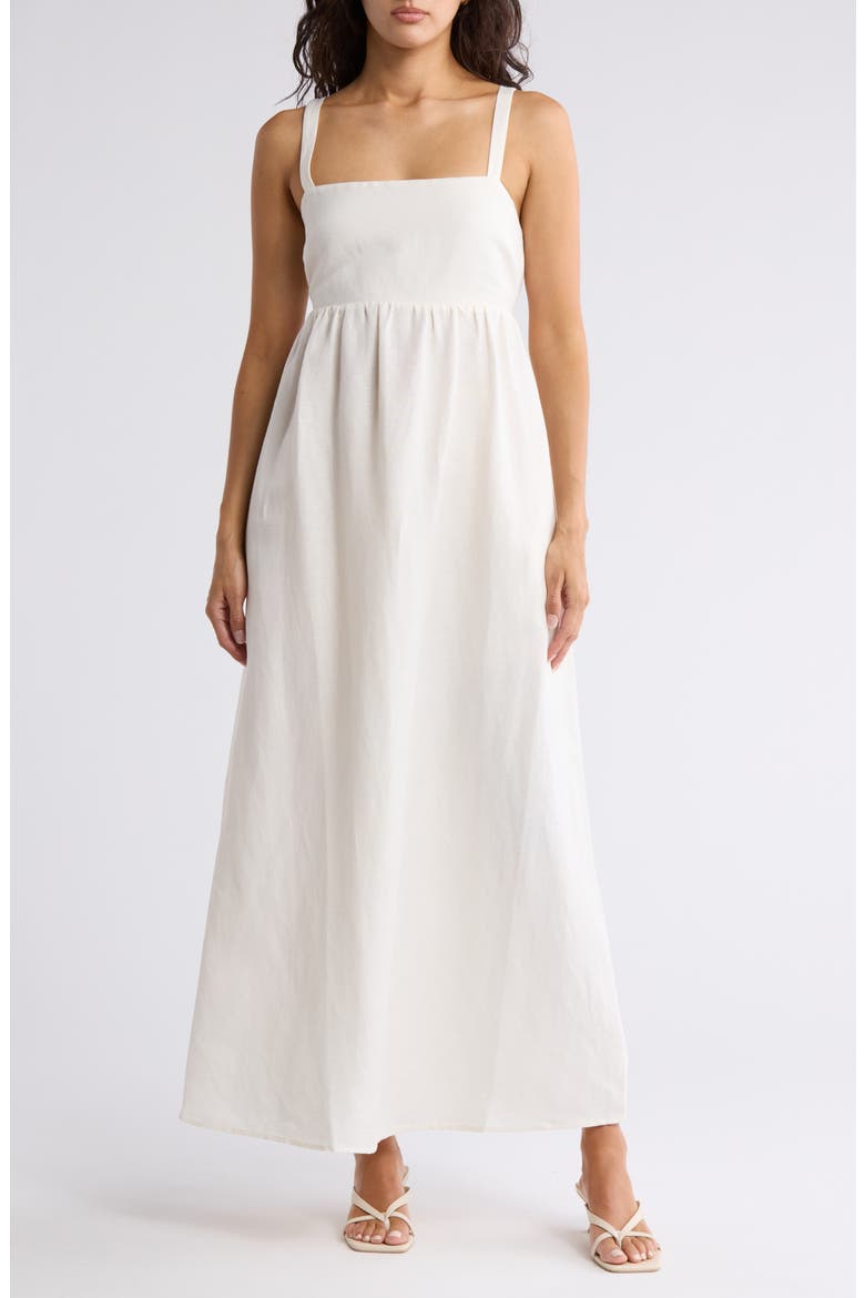 Jeessamy Empire Waist Dress, Main, color, IVORY