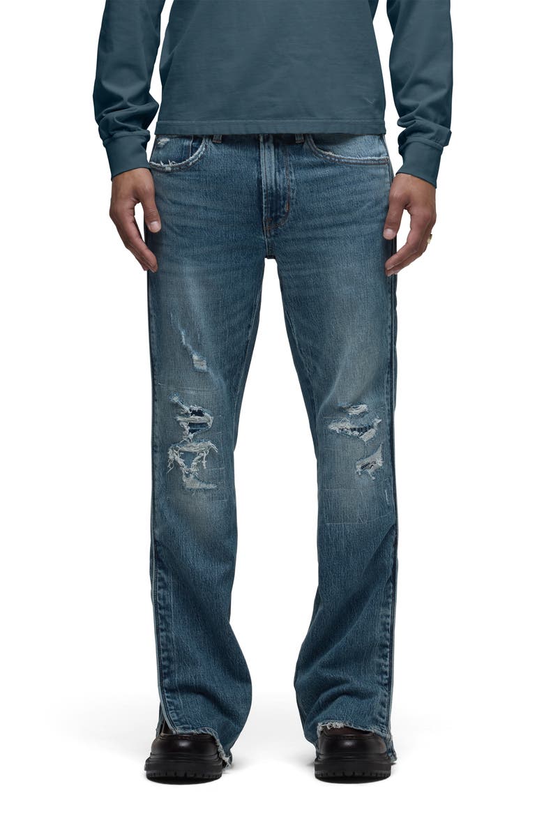 Walker Track Distressed Flared Jeans, Main, color, RIVERSIDE