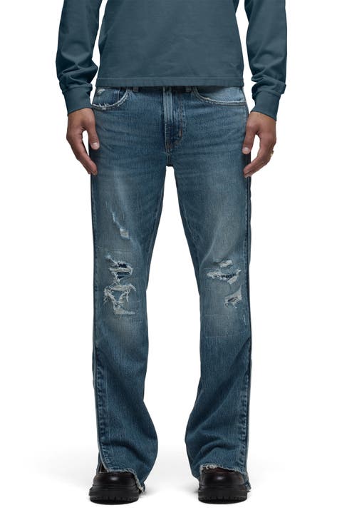 Walker Track Distressed Flared Jeans