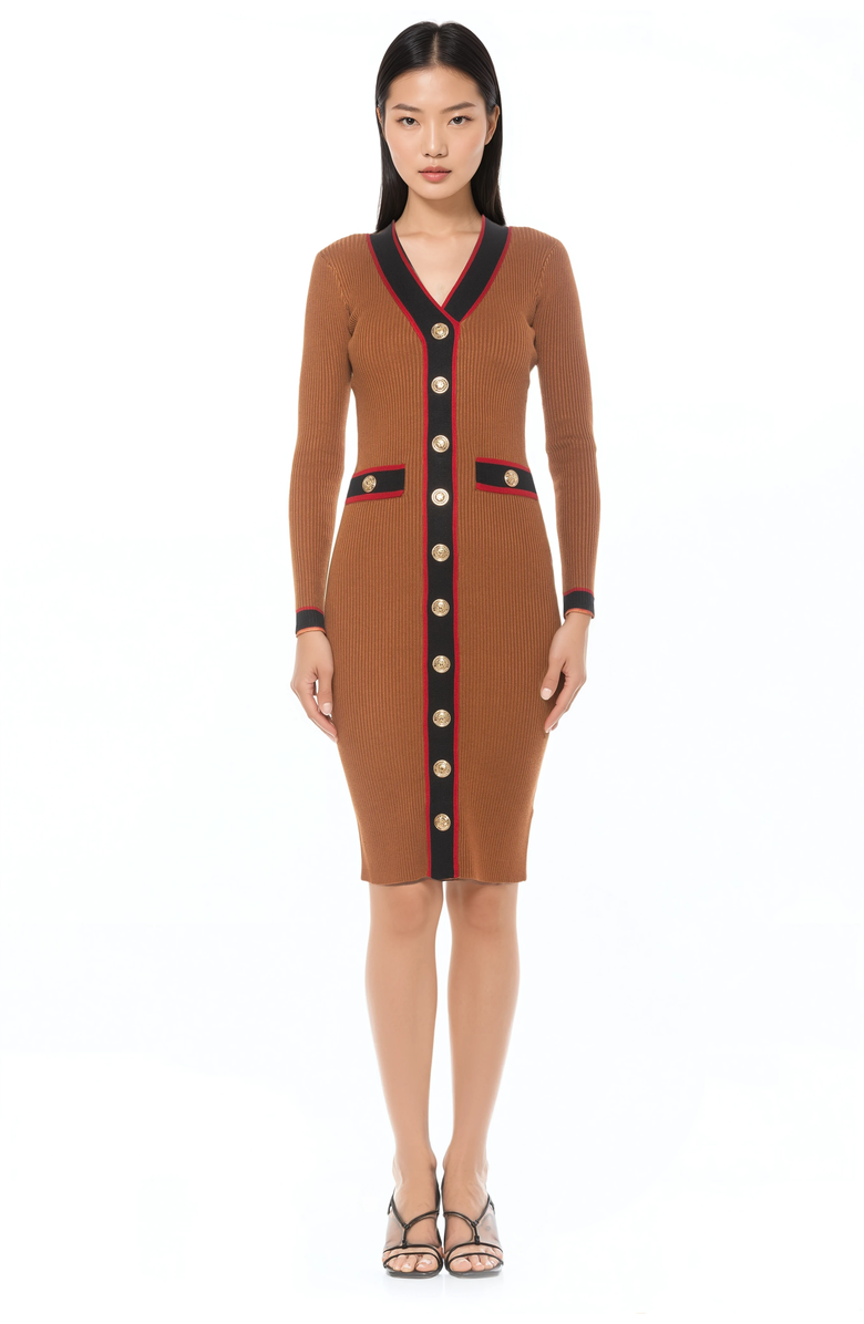 Alexia Admor Janet Dress, Main, color, Camel