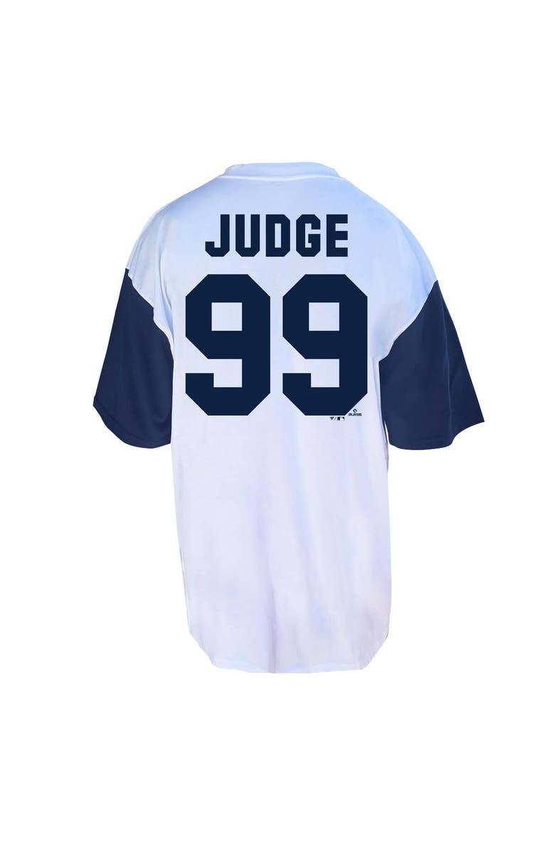 FANATICS Men's Profile Aaron Judge White/Navy New York Yankees Big & Tall Player Name & Number T-Shirt, Alternate, color, White