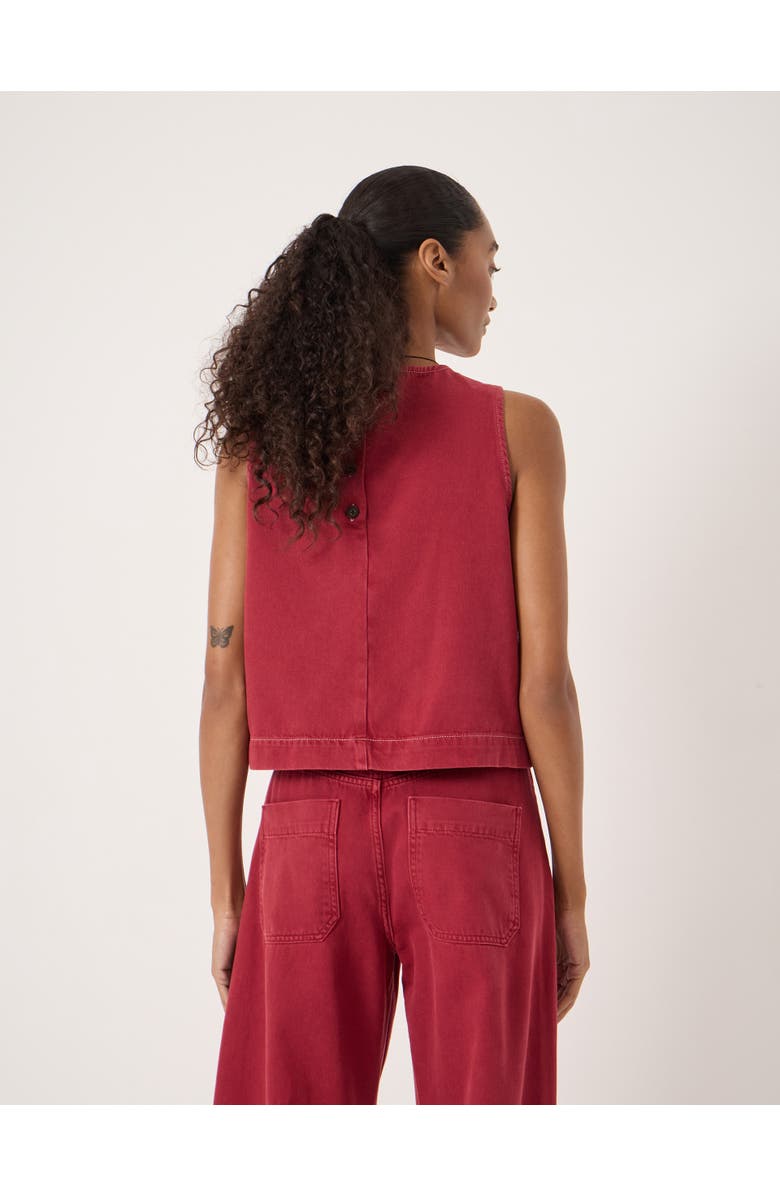 Hush Valerie Denim Shell Top, Alternate, color, Red