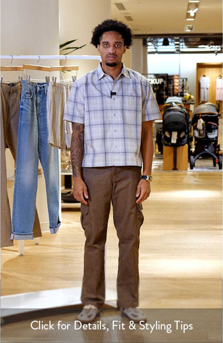 Boxy Plaid Short Sleeve Button-Up Shirt