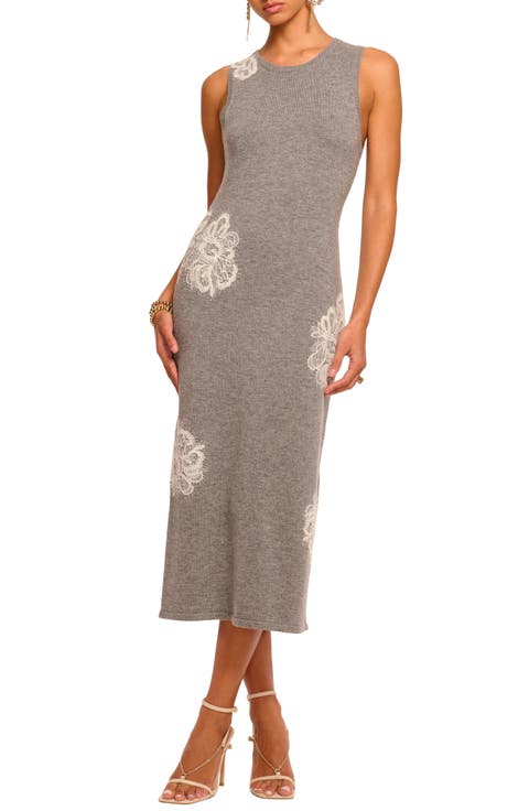 Luciana Lace Sleeveless Maxi Sweater Dress